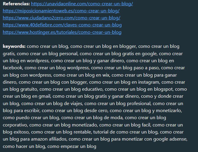 palabras clave