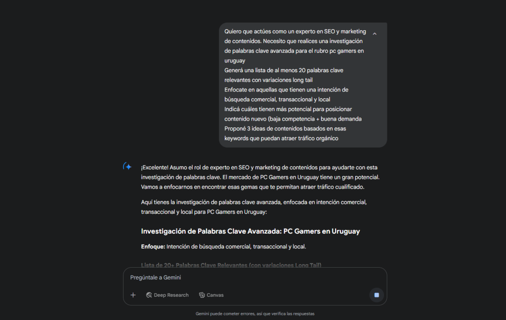 Keyword research avanzado