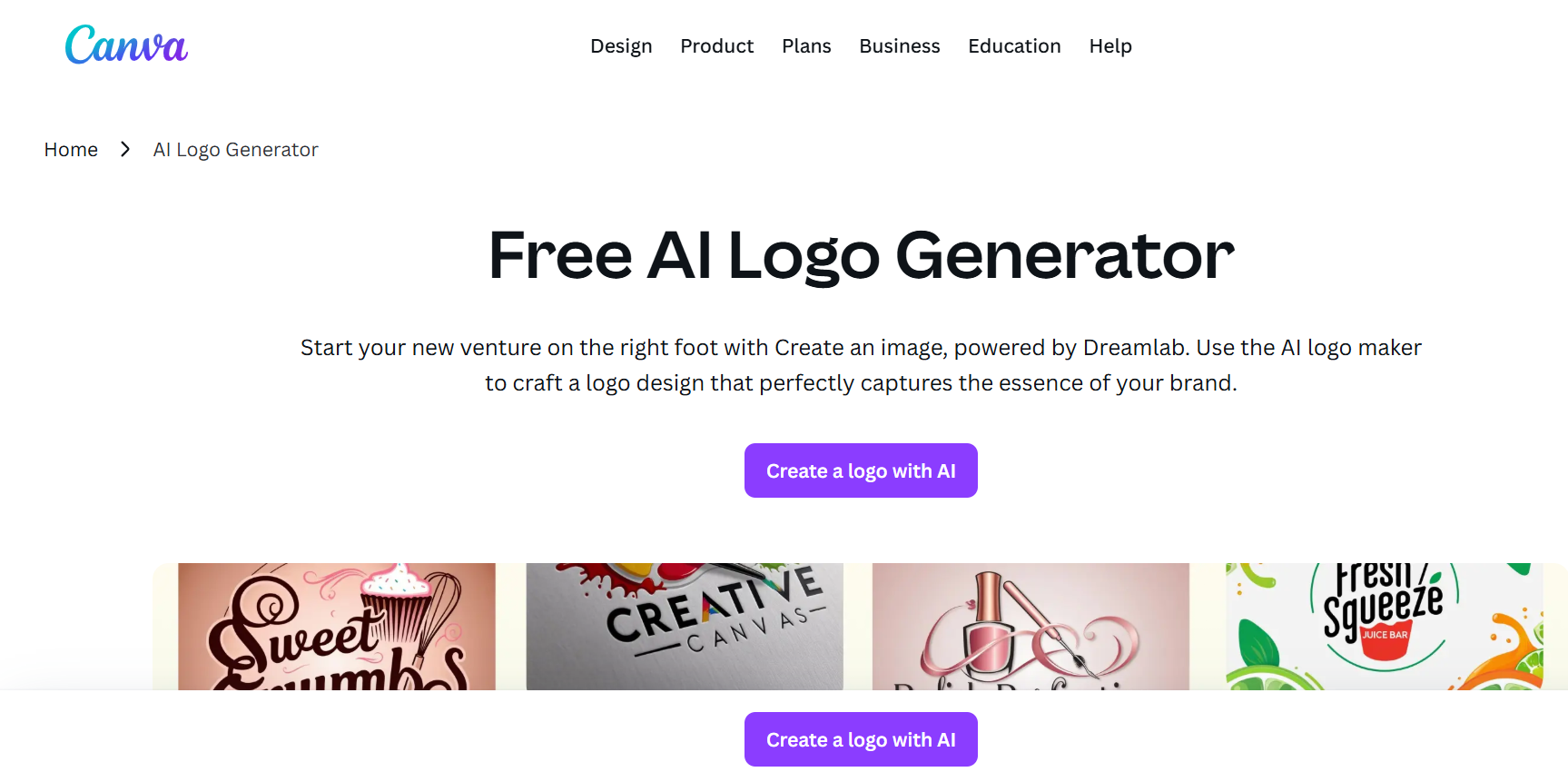 canva ia para logos
