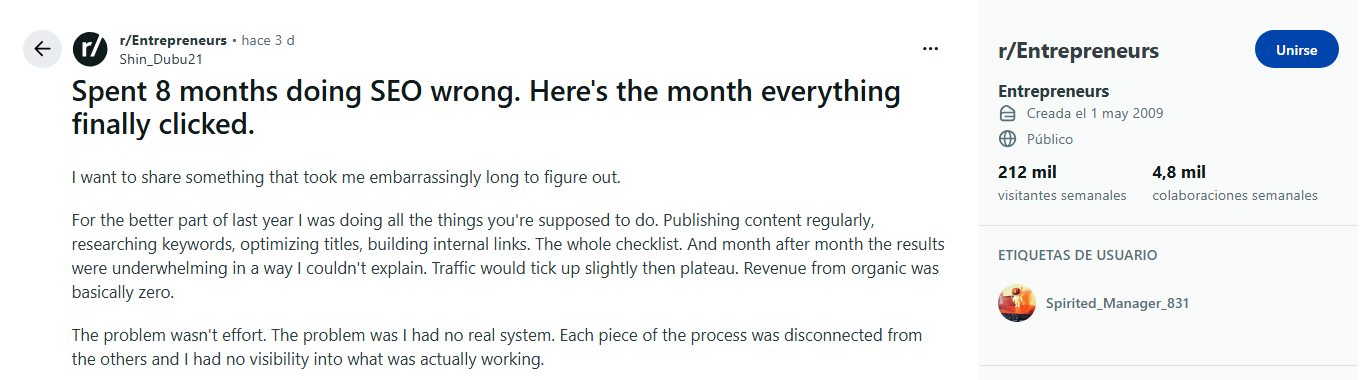 como escribir contenido en reddit